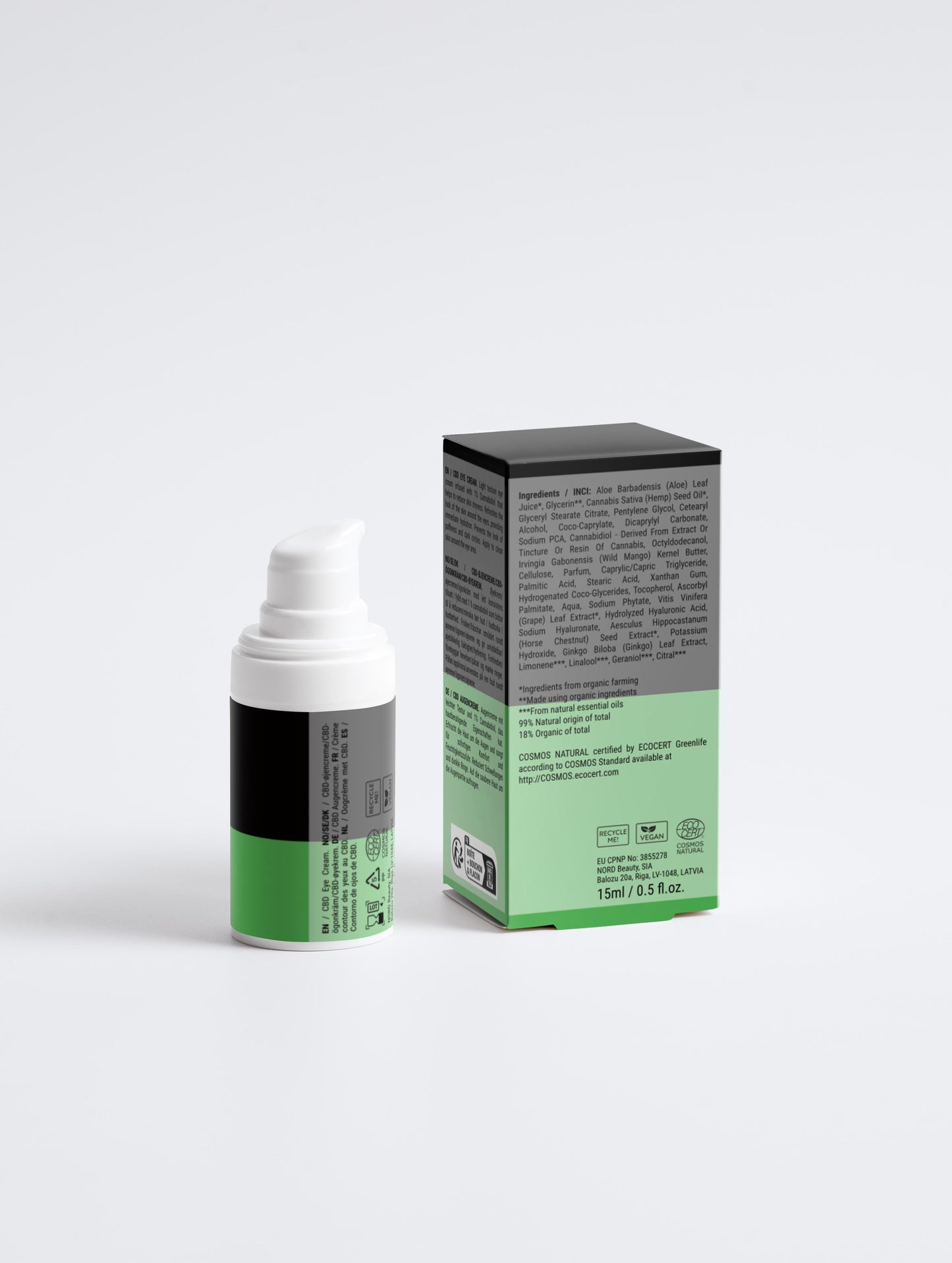 Crema Contorno de Ojos Calmante con 1% CBD - Antiojeras y Antihinchazón