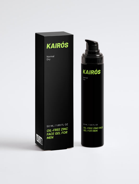 Gel Facial de Zinc Sin Aceite para Hombre - Control Grasa y Poros