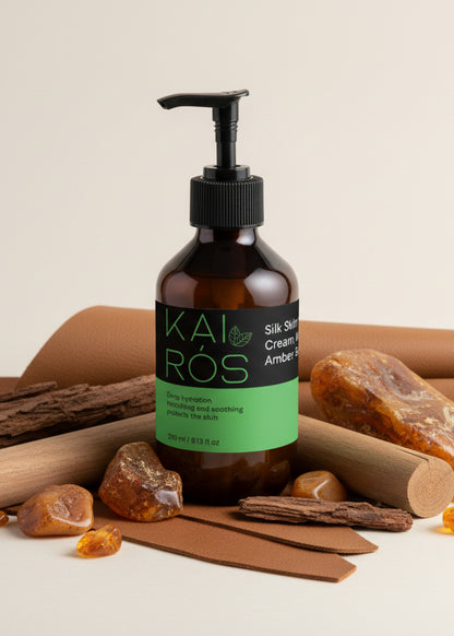 Crema de Manos Piel de Seda Ámbar Amaderado y Cuero - Hidratación Intensa